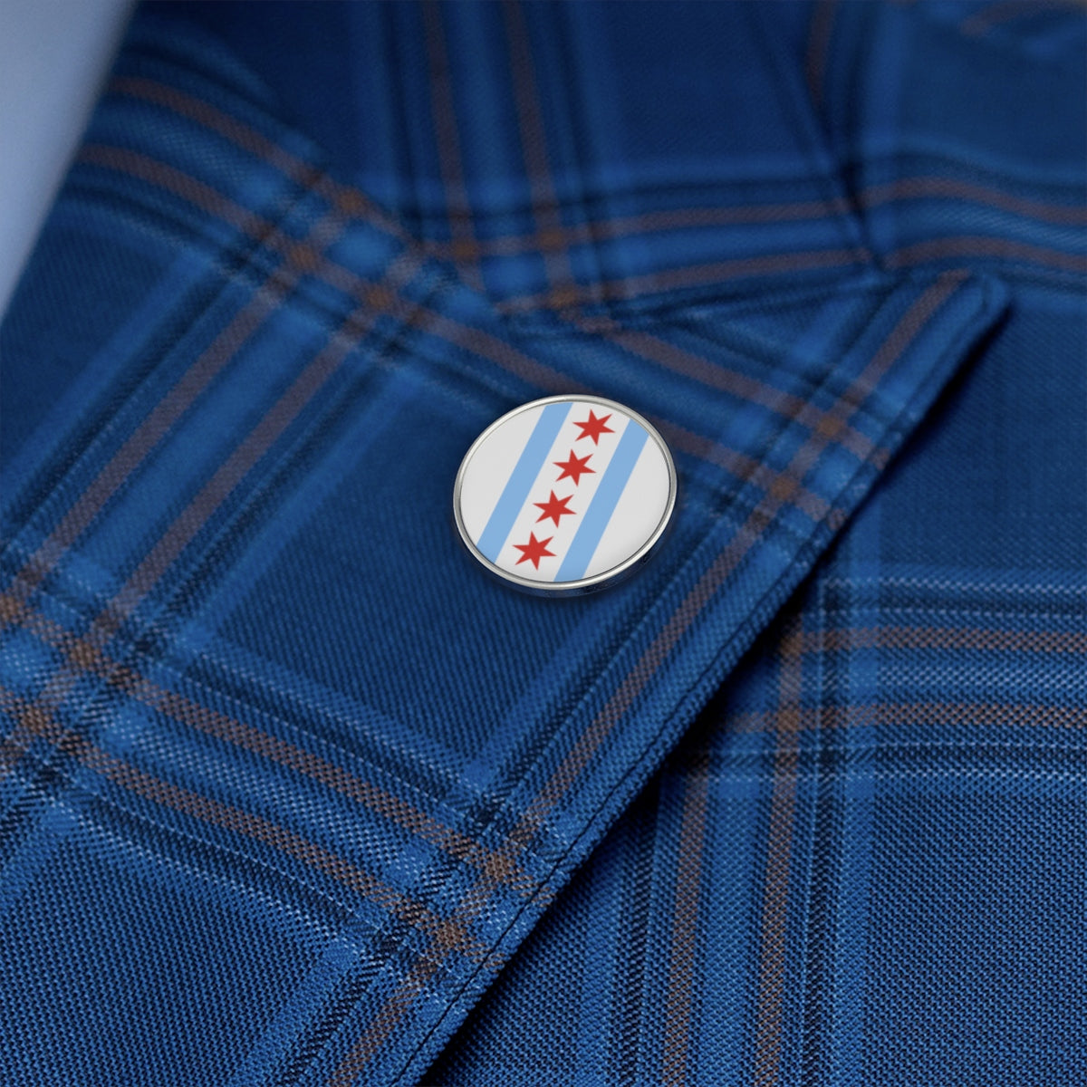 Chicago Flag Metal Pin