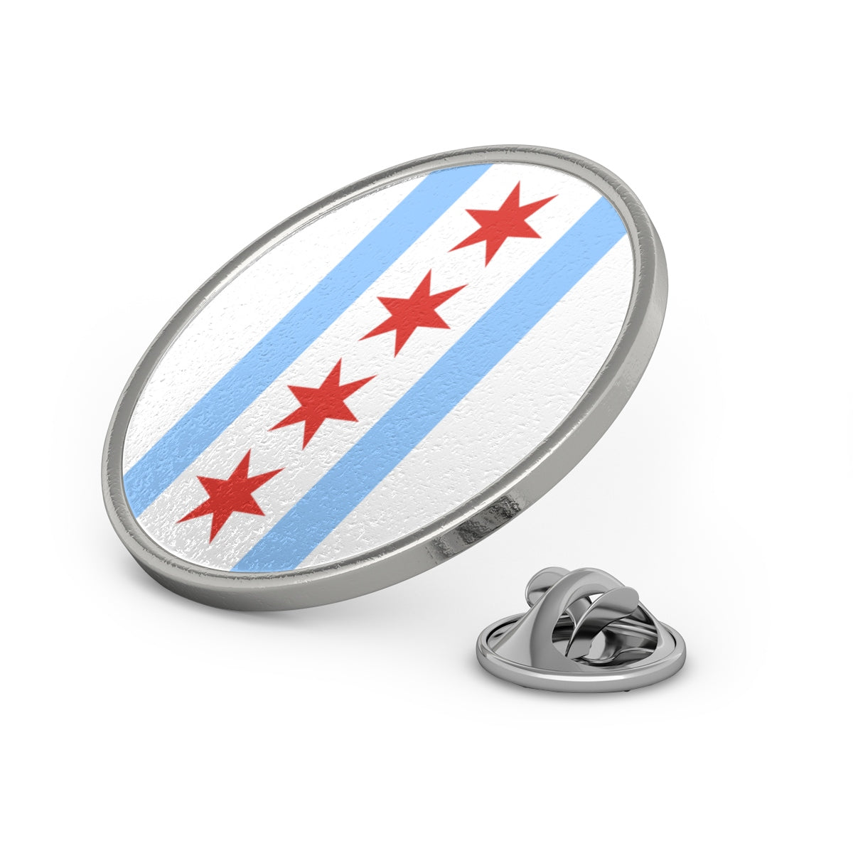 Chicago Flag Metal Pin