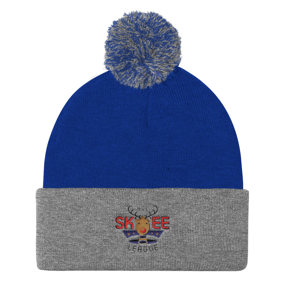 Rein-skeer Pom Pom Knit Cap