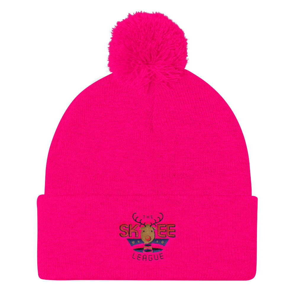 Rein-skeer Pom Pom Knit Cap