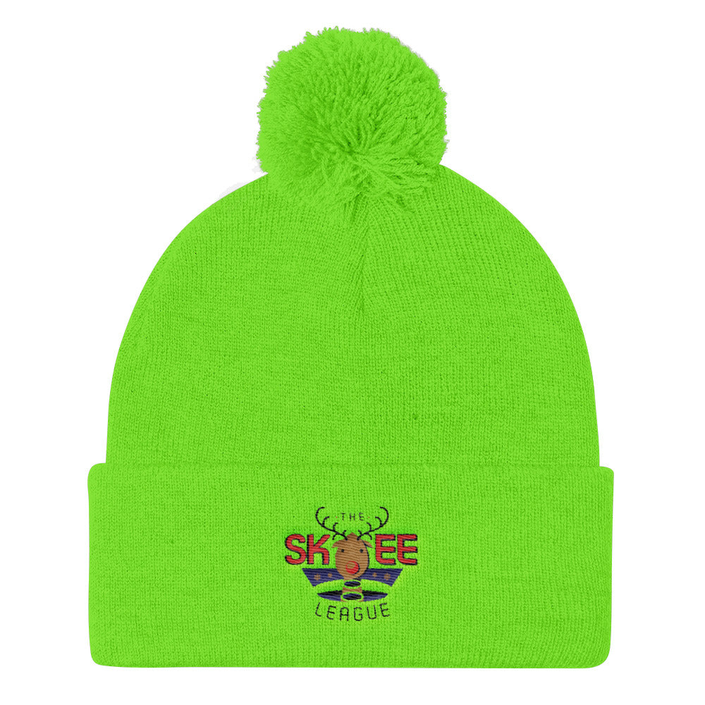 Rein-skeer Pom Pom Knit Cap