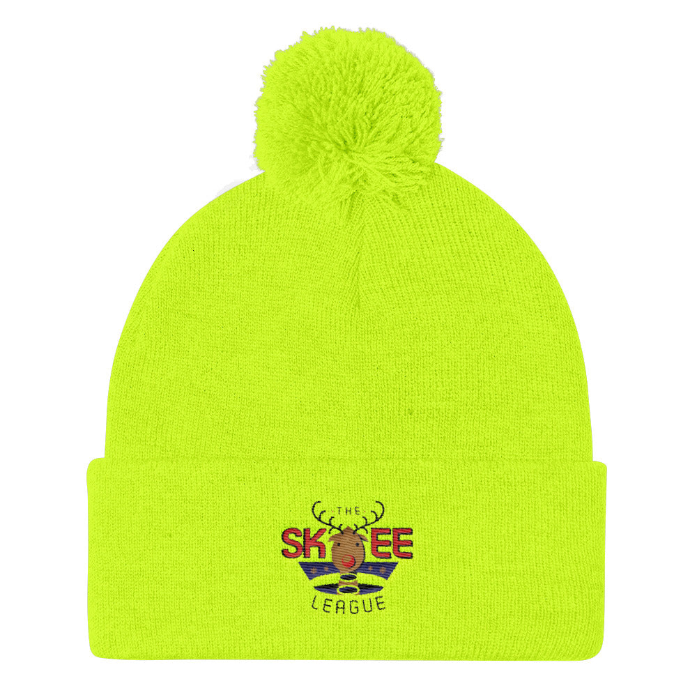 Rein-skeer Pom Pom Knit Cap